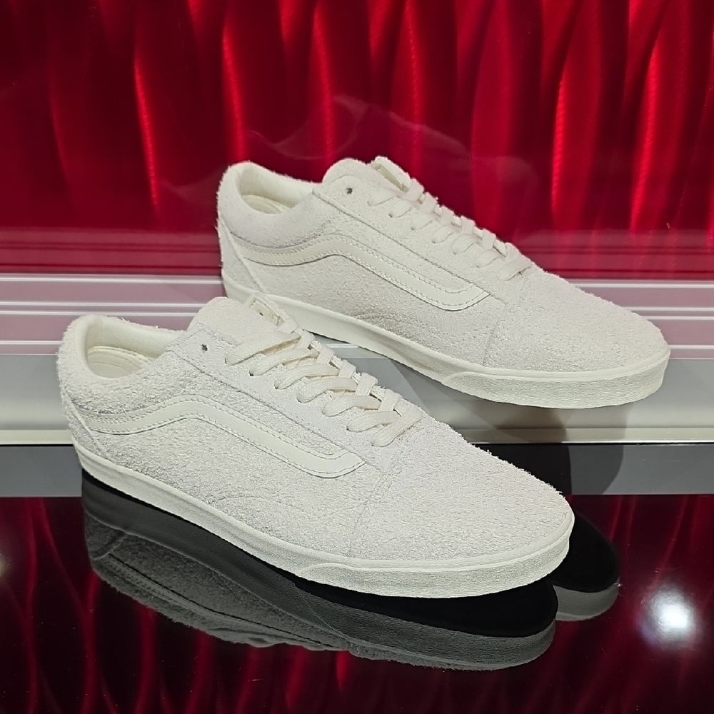 Vans Old Skool Lowpro Marshmallow Terry Cloth Shoes 7M 8.5W